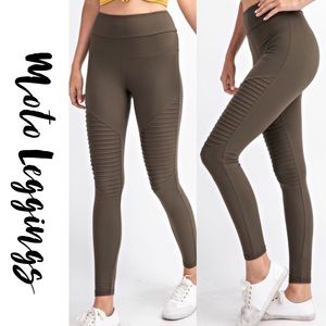 Butter Soft Olive Moto Leggings!